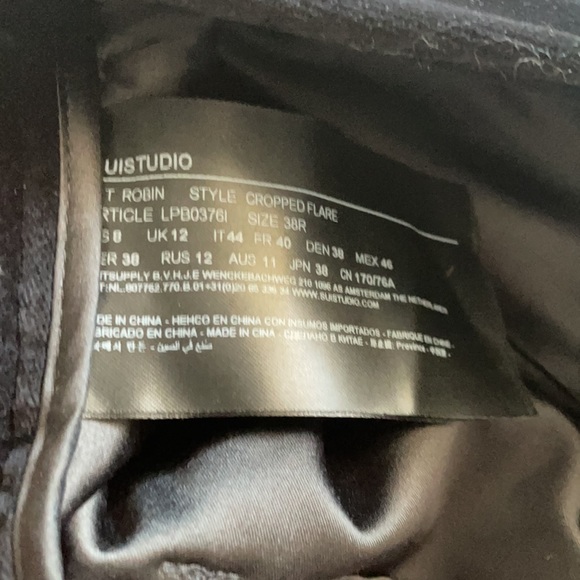 Suistudio Robin flare velvet cropped pants - Picture 8 of 17